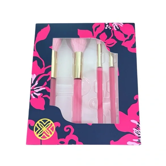 Lilly Pulitzer Five Piece Makeup Brush Set - Picture 3 of 5